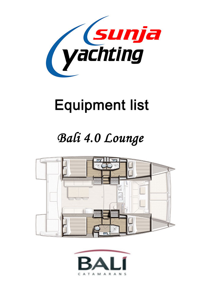 Bali 4.0 Lounge equipment list