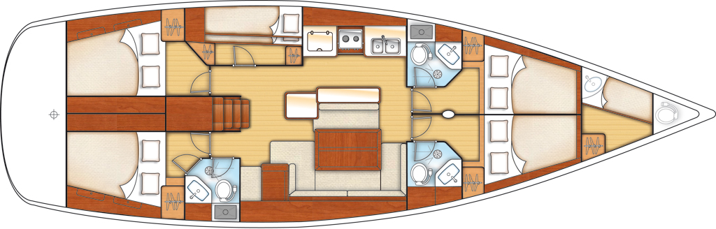 Beneteau Oceanis 50 Deckplan