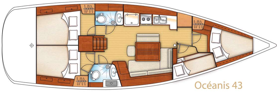 Beneteau Oceanis 43 Deckplan