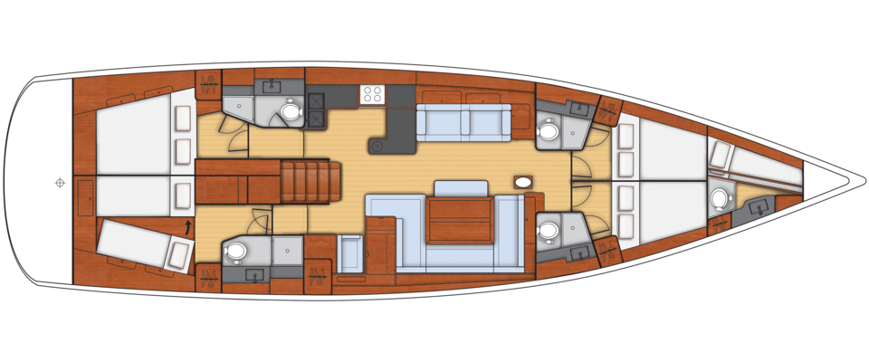 Beneteau Oceanis 58 Kroatien Plan