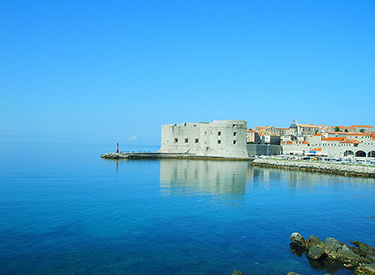 Yacht harbour entrance of Dubrovnik