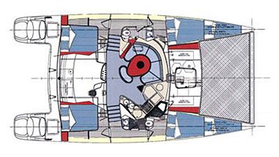 Pajot Belize 43 deck plan