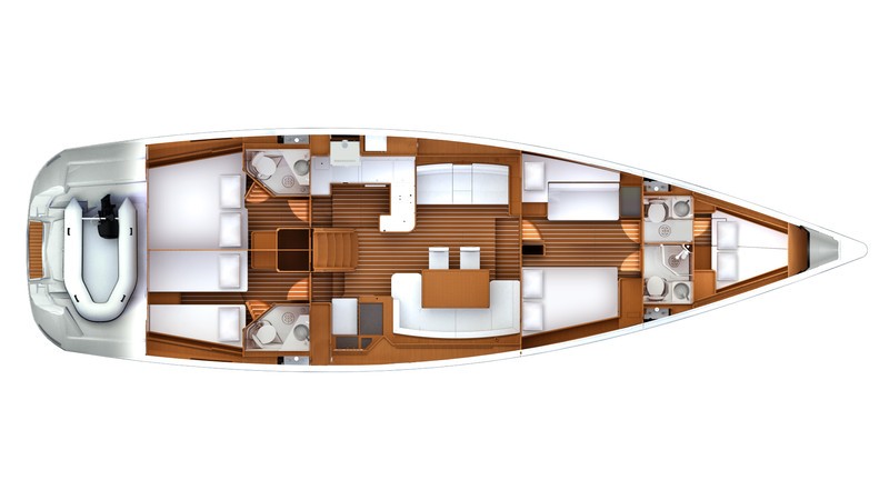 Jeanneau 57 Deckplan