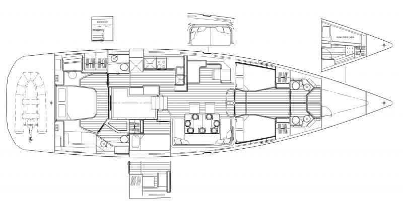 Jeanneau 64 Deckplan