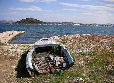 View of the coast of Murter Croatia