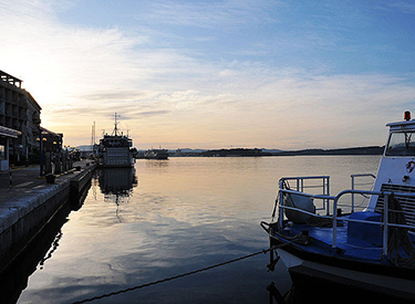 Harbour Sibenik at night